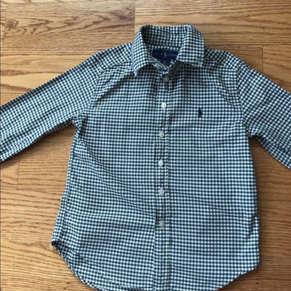 Ralph Lauren Green Gingham Shirt Size 8